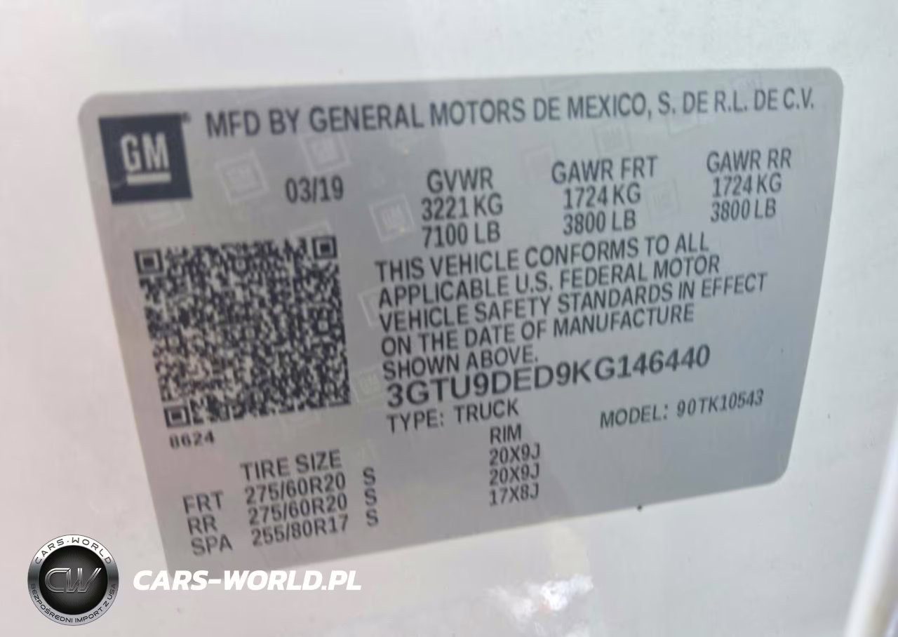 2019 GMC Sierra K1500 Slt VIN:3GTU9DED9KG146440 - 12