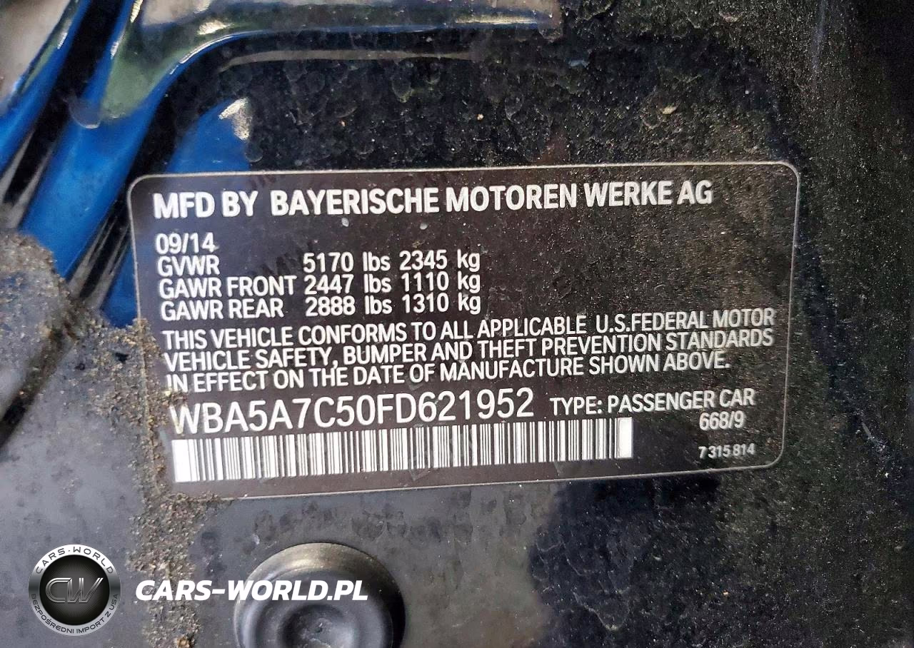 2015 BMW 528 Xi VIN:WBA5A7C50FD621952 - 12