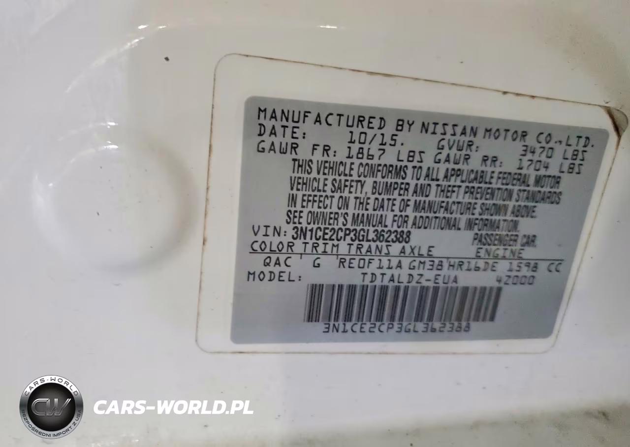 2016 Nissan Versa Note Sv VIN:3N1CE2CP3GL362388 - 12