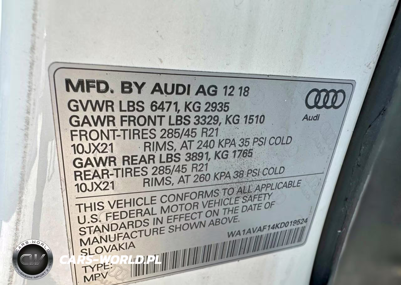 2019 Audi Q8 Premium VIN:WA1AVAF14KD019524 - 10
