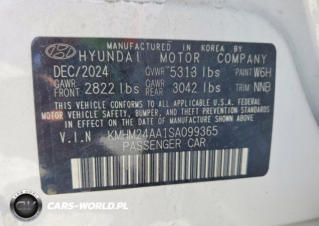 2025 Hyundai Ioniq 6 Se VIN:KMHM24AA1SA099365 - 12