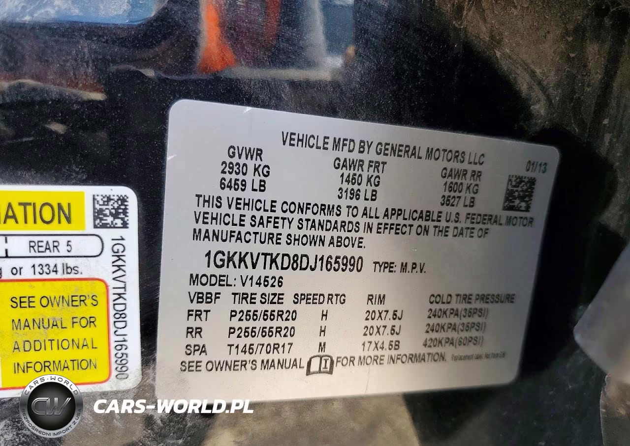 2013 GMC Acadia Denali VIN:1GKKVTKD8DJ165990 - 13