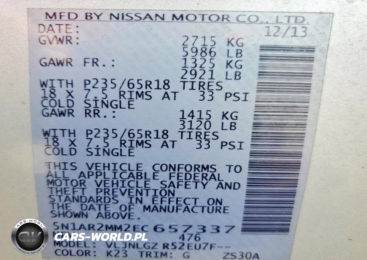 2014 Nissan Pathfinder Sl VIN:5N1AR2MM2EC657337 - 13