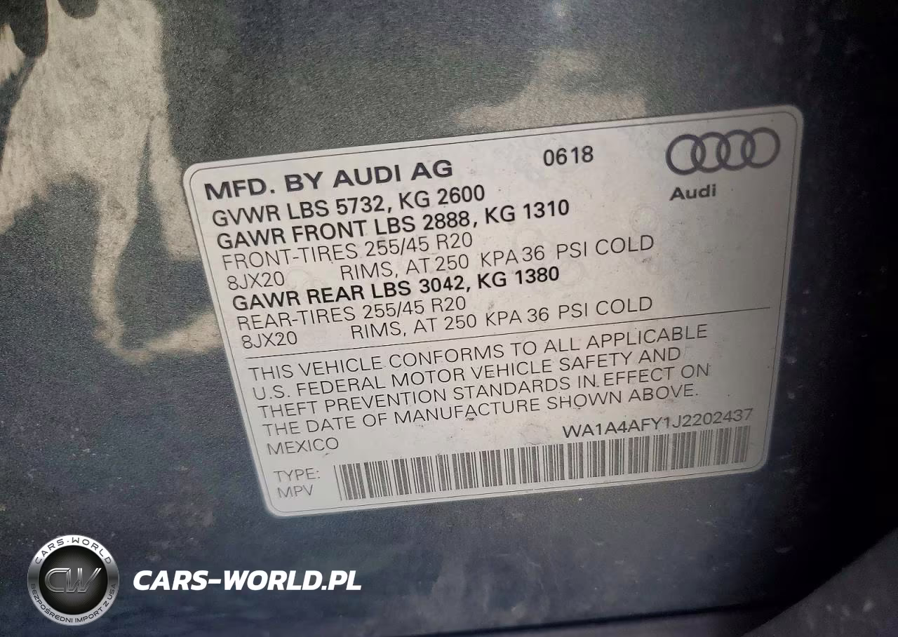 2018 Audi Sq5 Premium Plus VIN:WA1A4AFY1J2202437 - 13
