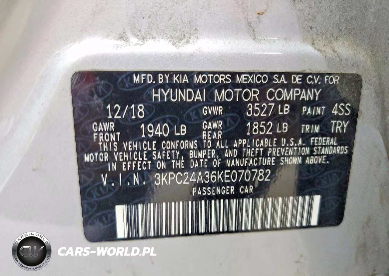 2019 Hyundai Accent Se VIN:3KPC24A36KE070782 - 12