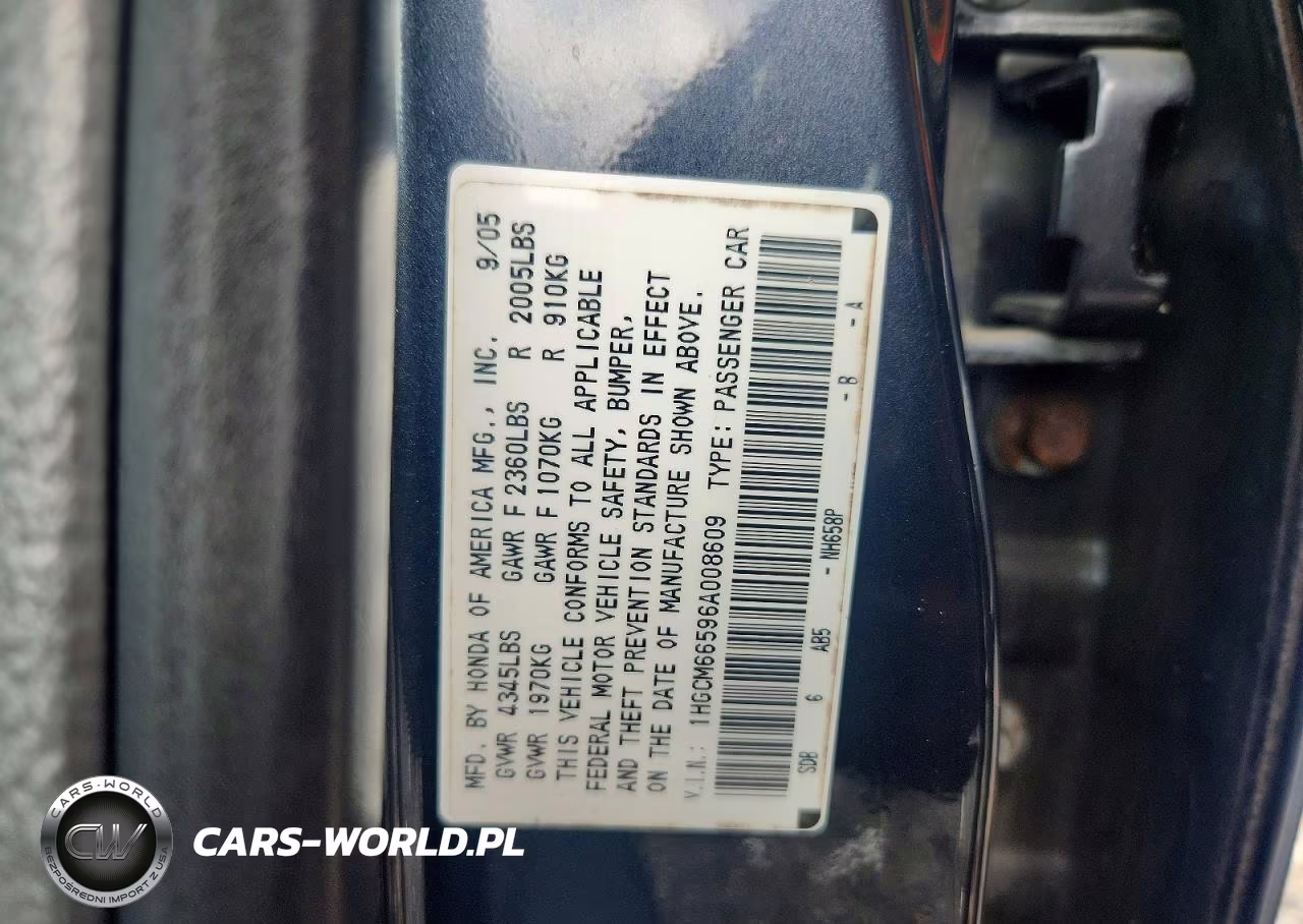 2006 Honda Accord Ex VIN:1HGCM66596A008609 - 13