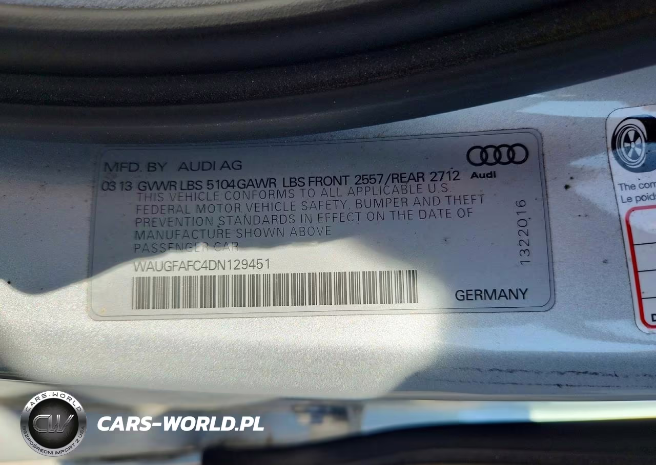2013 Audi A6 Premium Plus VIN:WAUGFAFC4DN129451 - 12