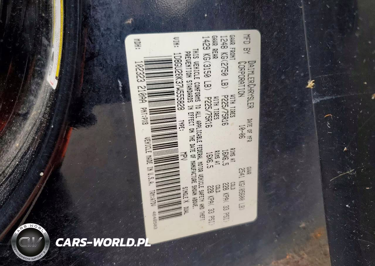 2007 Dodge Nitro Sxt VIN:1D8GU28K37W555828 - 12