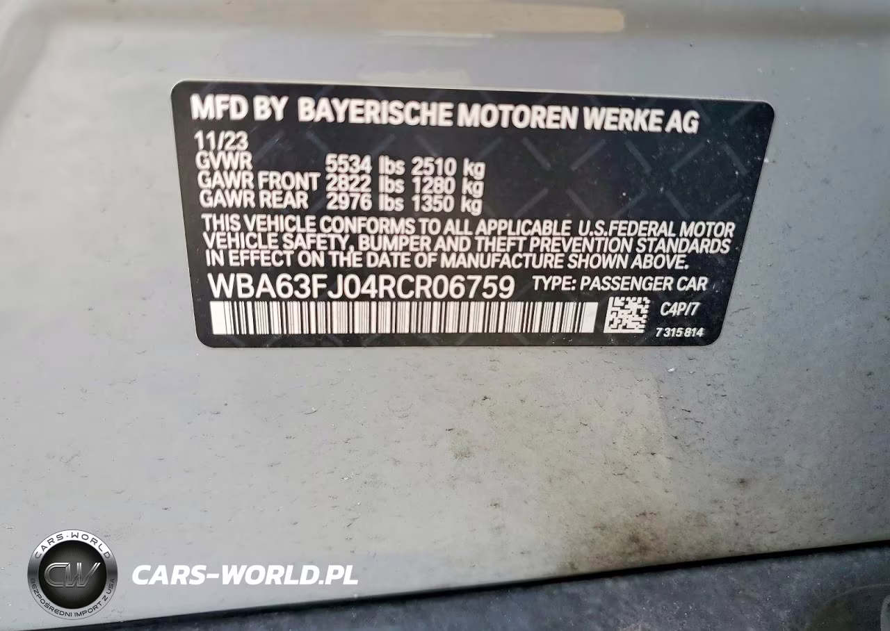 2024 BMW 540 Xi VIN:WBA63FJ04RCR06759 - 12