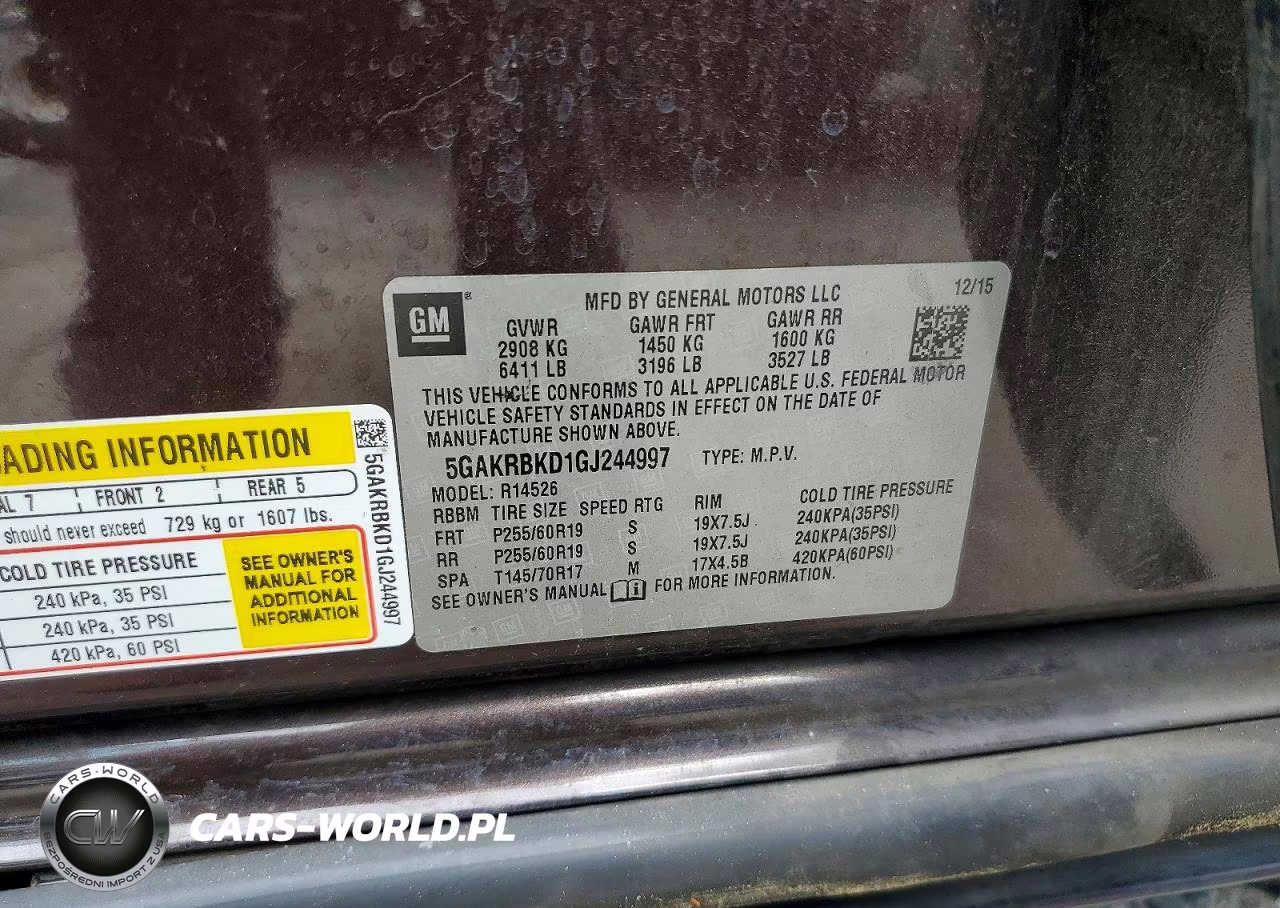 2016 Buick Enclave VIN:5GAKRBKD1GJ244997 - 13