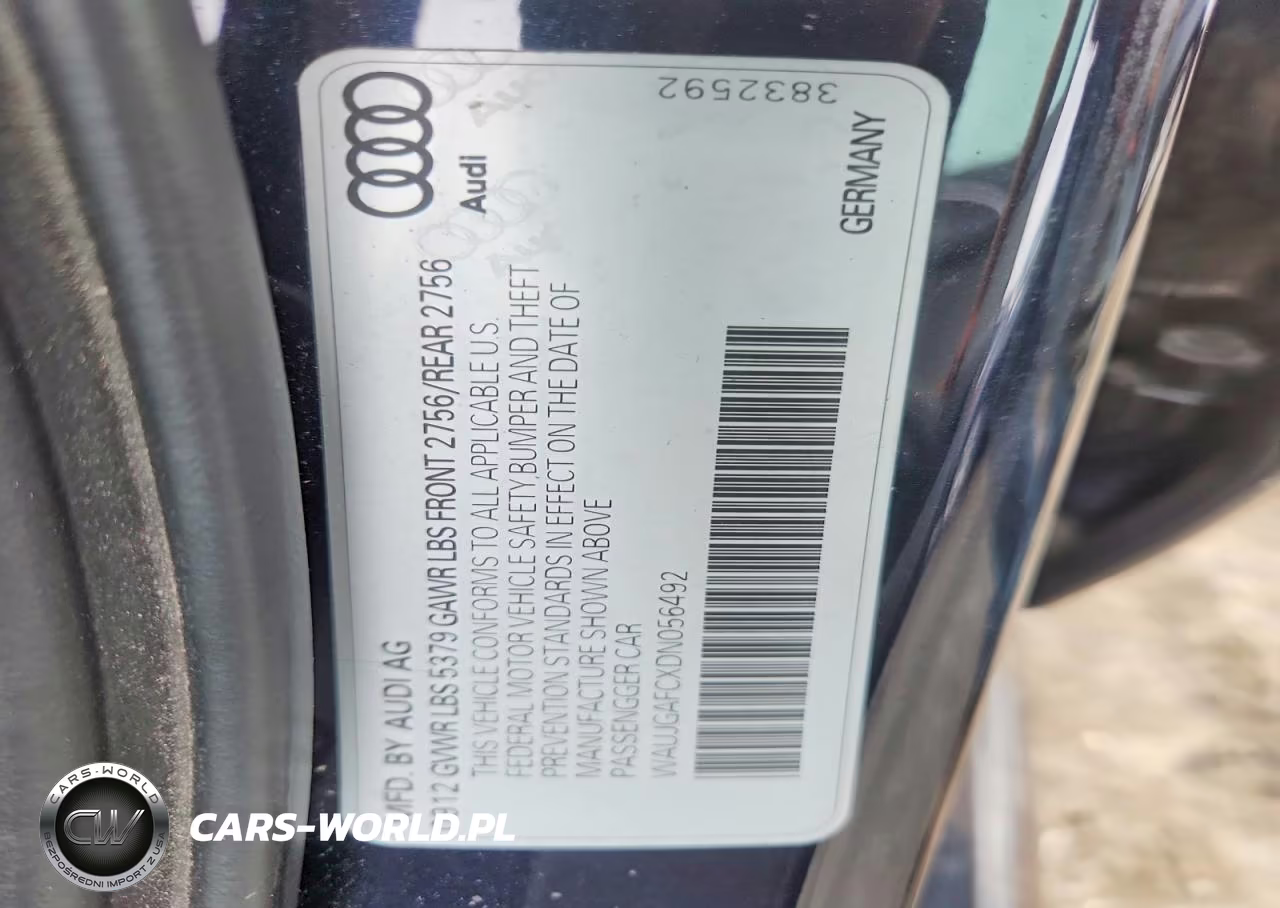 2013 Audi A6 Prestige VIN:WAUJGAFCXDN056492 - 12