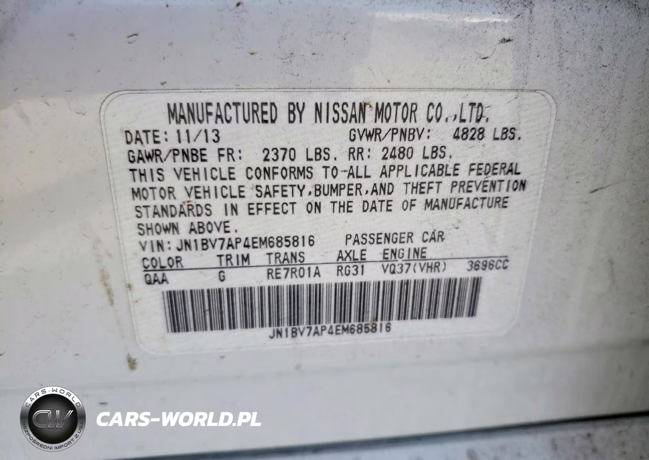 2014 Infiniti Q50 Sport VIN:JN1BV7AP4EM685816 - 12