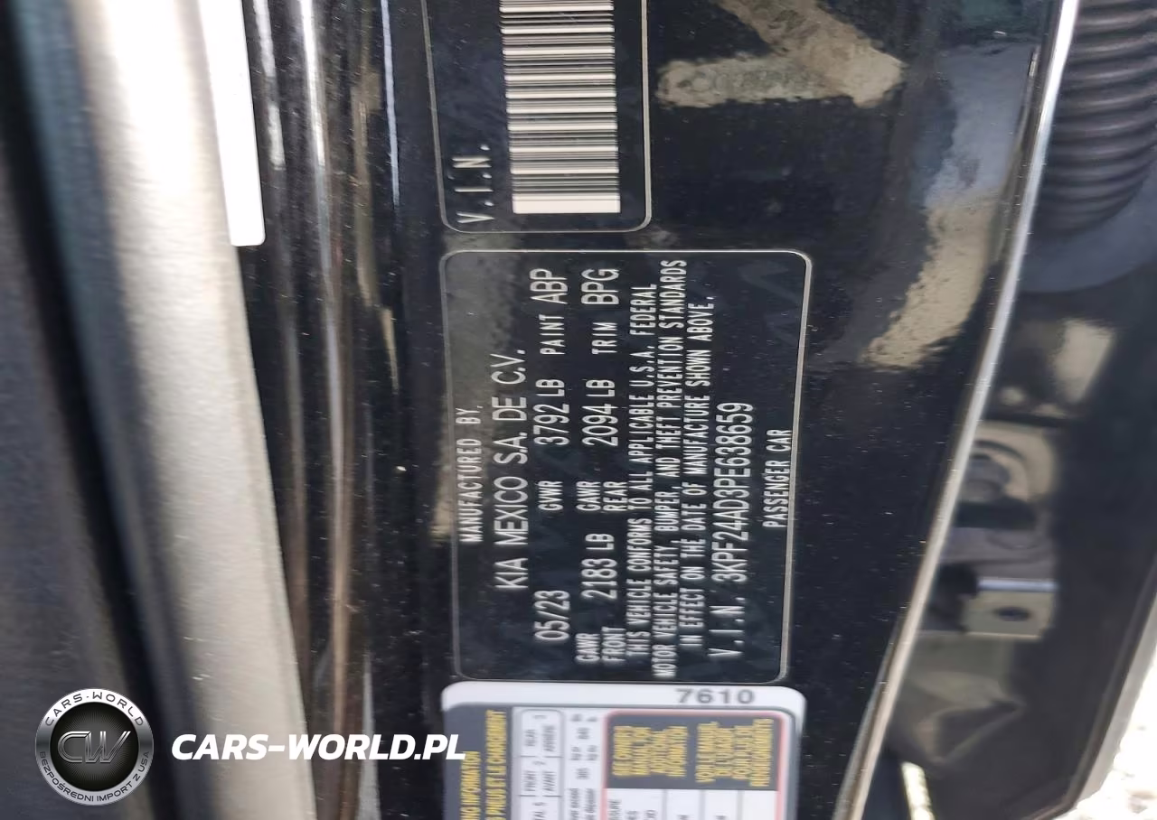 2023 Kia Forte Lxs VIN:3KPF24AD3PE638659 - 12
