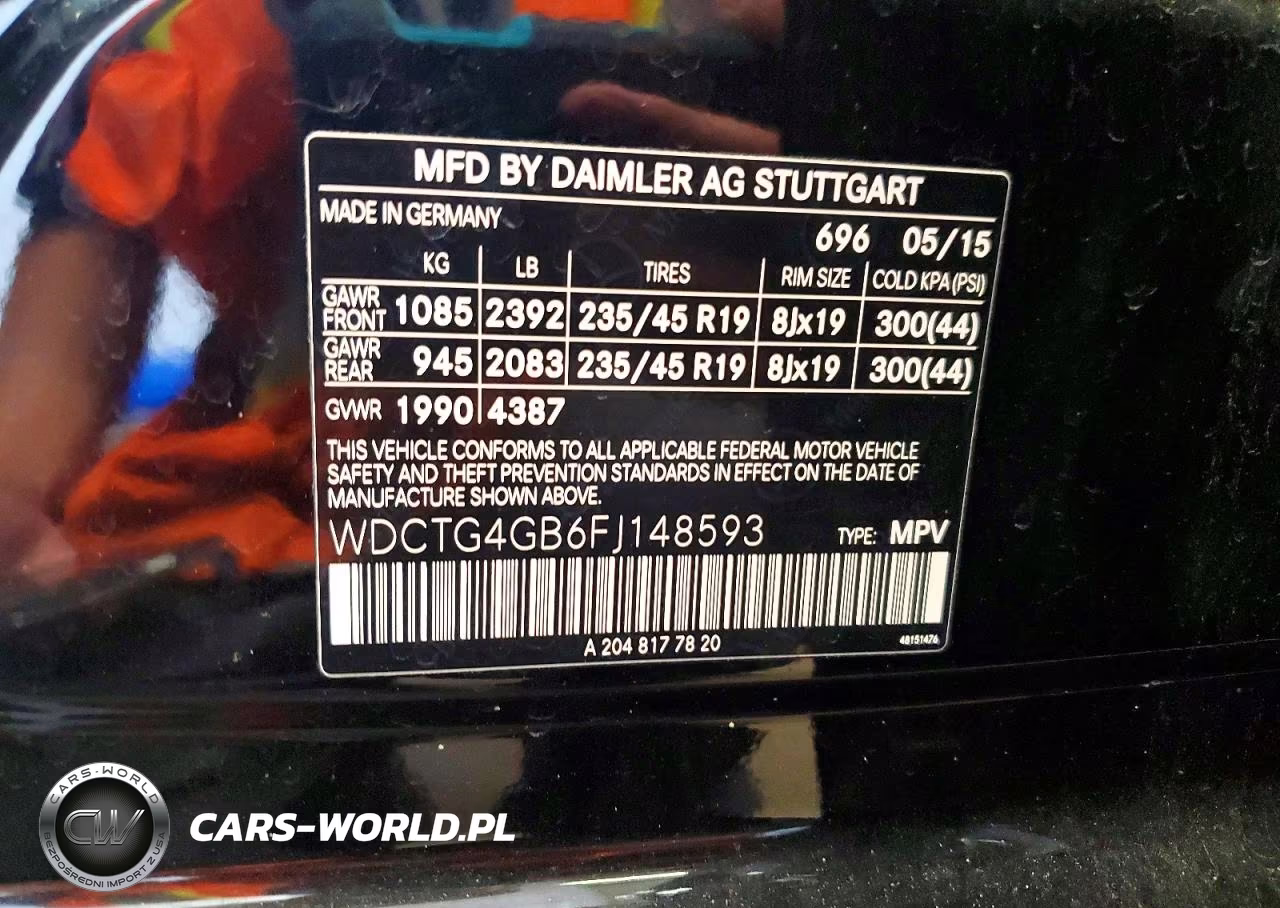 2015 Mercedes-Benz Gla 250 4Matic VIN:WDCTG4GB6FJ148593 - 13