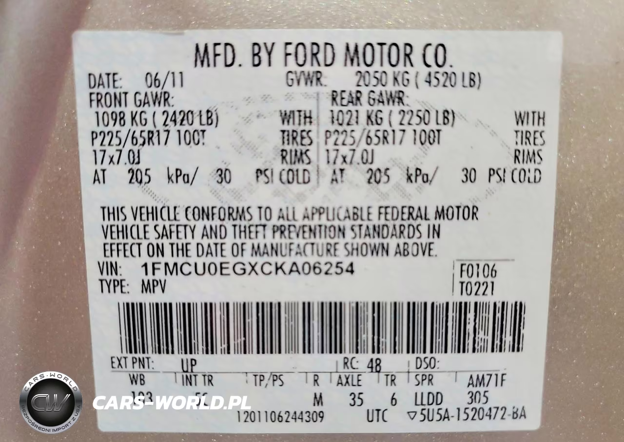 2012 Ford Escape Limited VIN:1FMCU0EGXCKA06254 - 13
