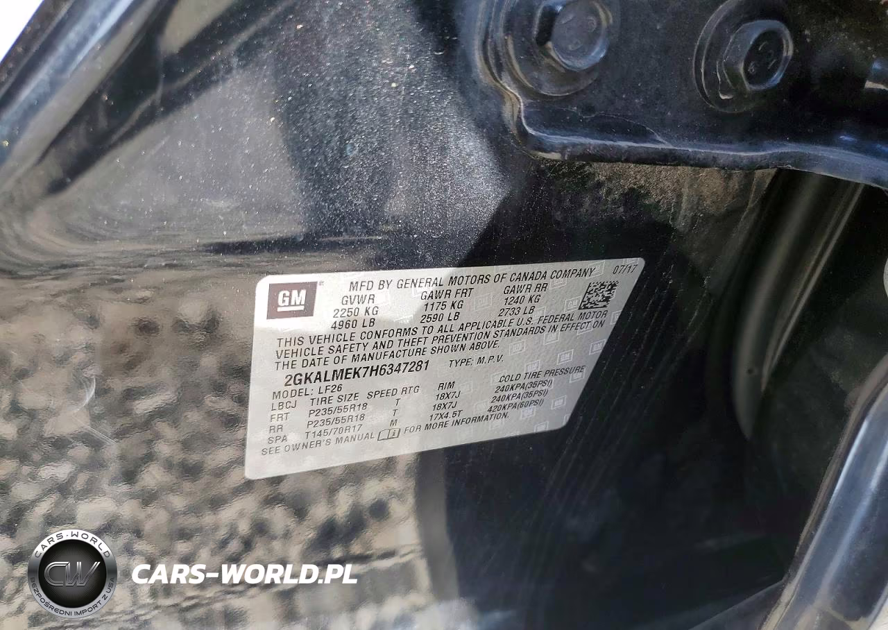 2017 GMC Terrain Sle VIN:2GKALMEK7H6347281 - 13