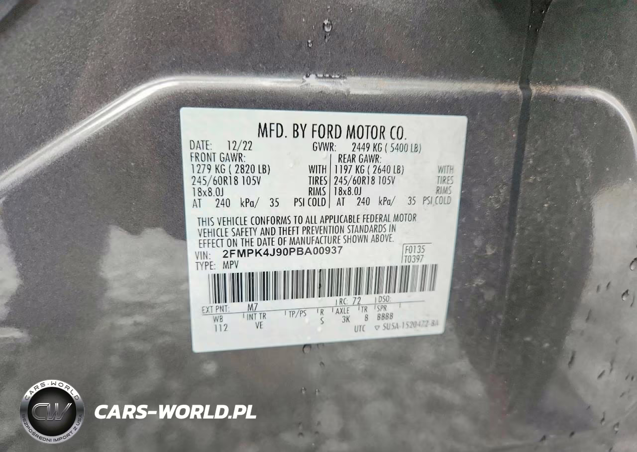 2023 Ford Edge Sel VIN:2FMPK4J90PBA00937 - 12