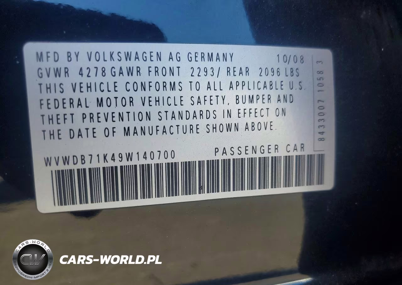 2009 Volkswagen Rabbit VIN:WVWDB71K49W140700 - 13