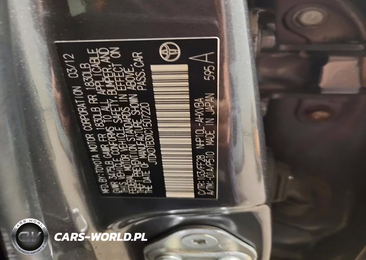 2012 Toyota Prius C Two VIN:JTDKDTB3XC1507220 - 12
