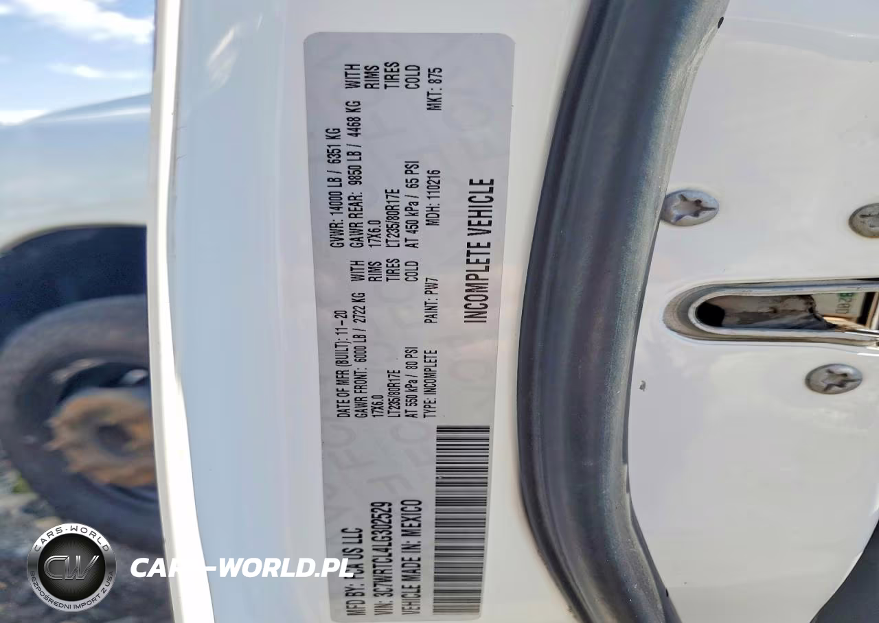 2020 Ram 3500 VIN:3C7WRTCL4LG302529 - 12