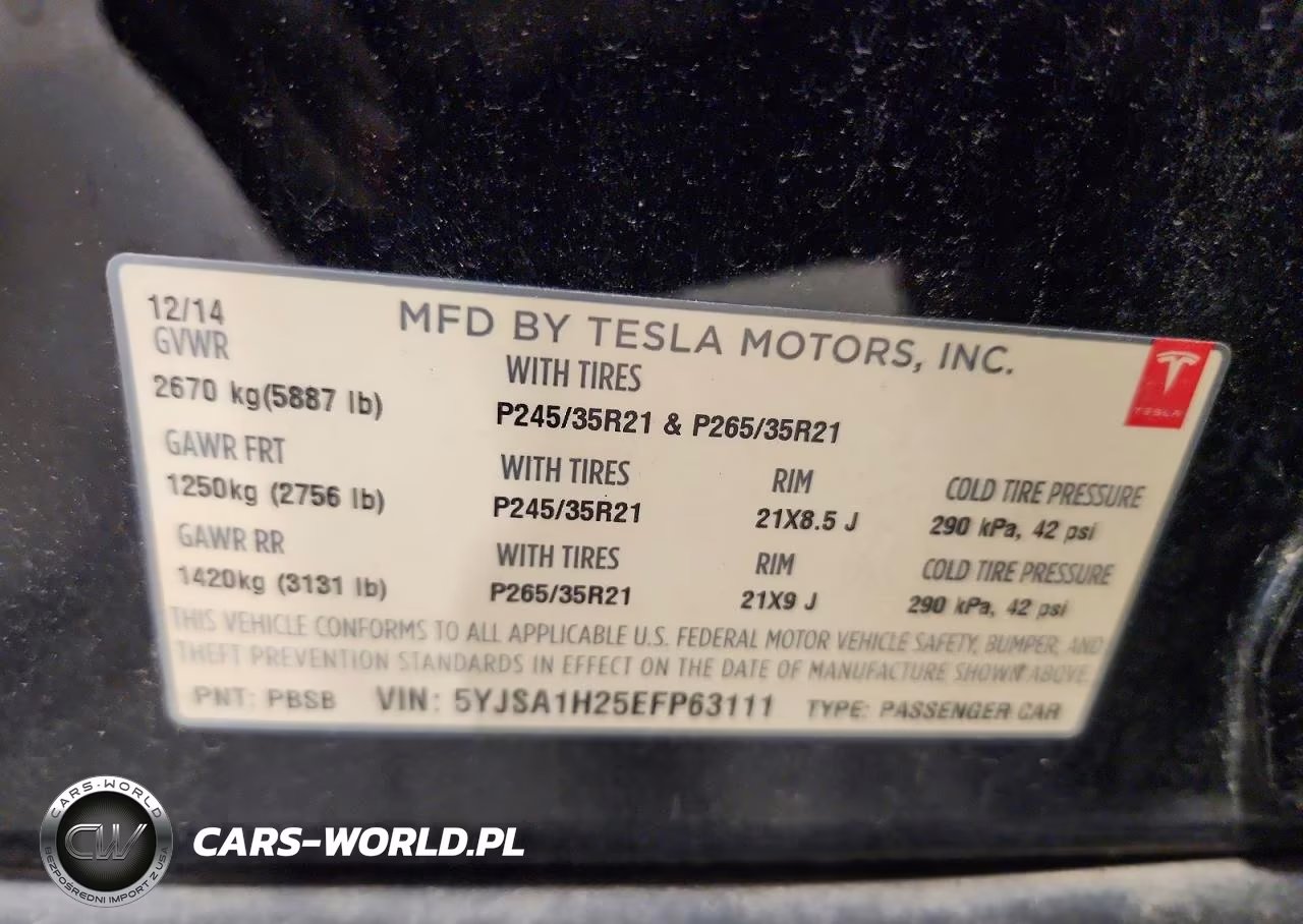 2014 Tesla Model S VIN:5YJSA1H25EFP63111 - 12