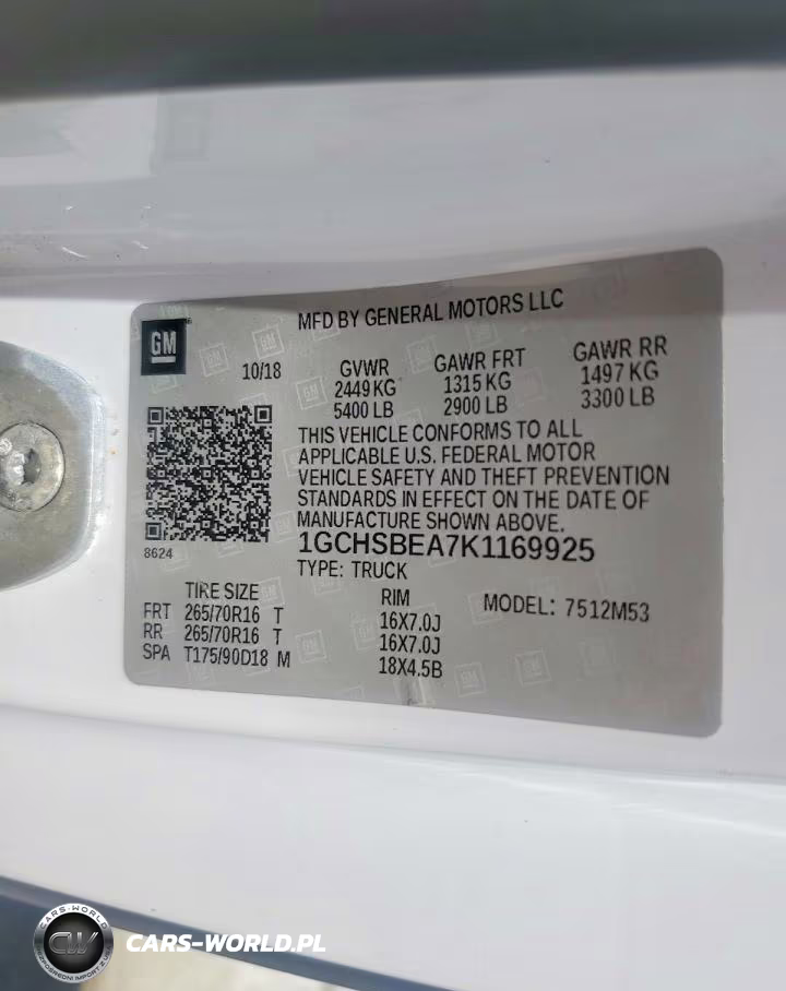 2019 Chevrolet Colorado VIN:1GCHSBEA7K1169925 - 12