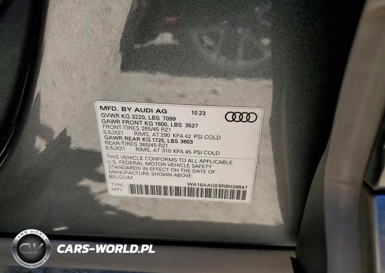 2024 Audi Q8 E-Tron Prestige VIN:WA16AAGE9RB039647 - 14