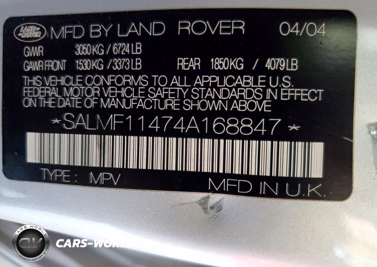 2004 Land Rover Range Rover Hse VIN:SALMF11474A168847 - 12