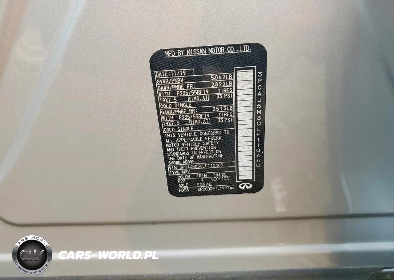 2020 Infiniti Qx50 Luxe VIN:3PCAJ5M30LF110460 - 13