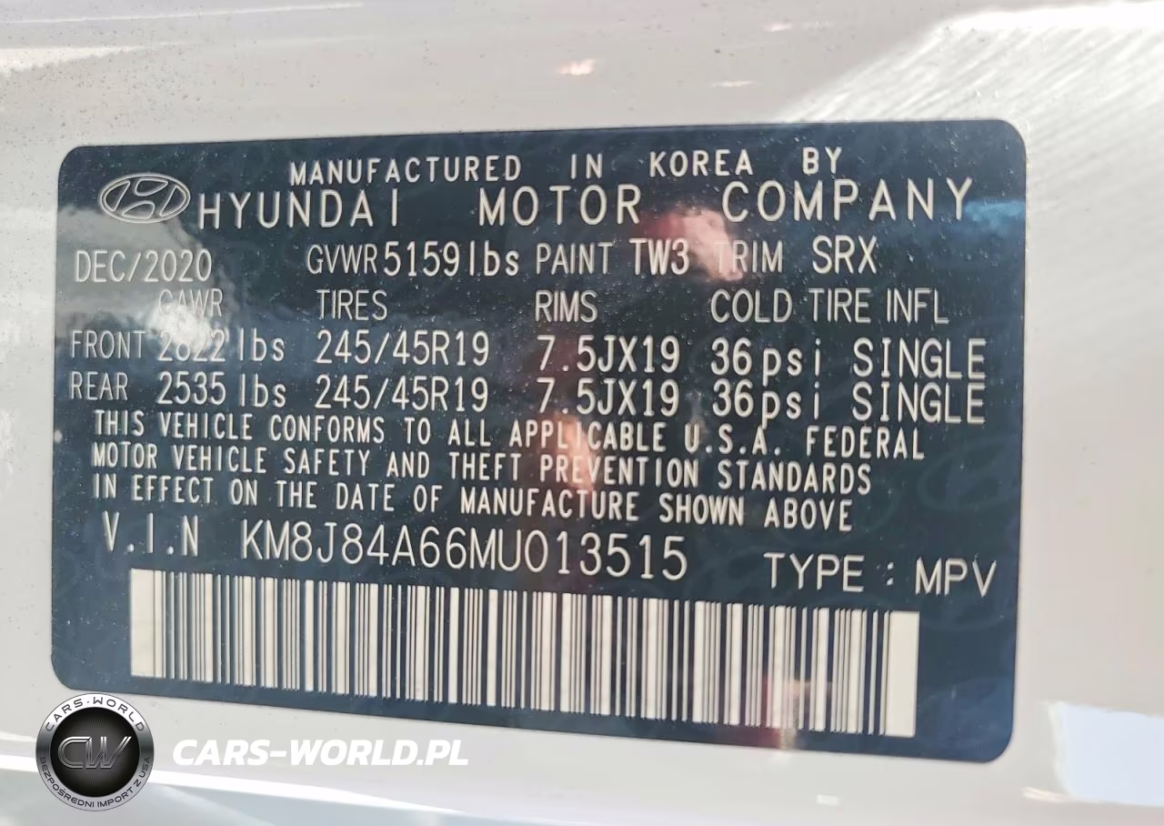 2021 Hyundai Nexo Limited VIN:KM8J84A66MU013515 - 12