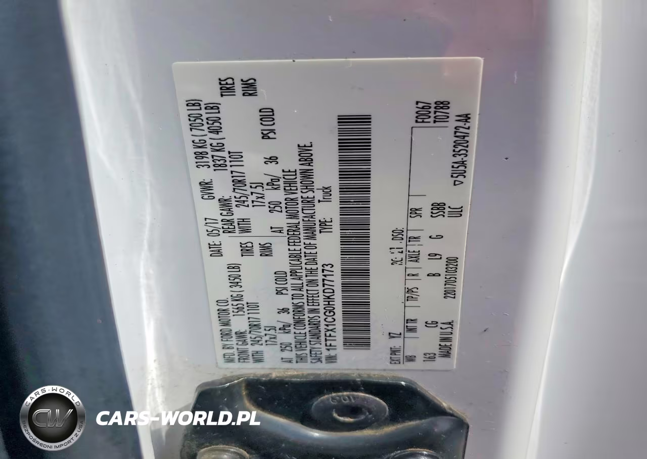 2017 Ford F150 Super Cab VIN:1FTFX1CG0HKD77173 - 12