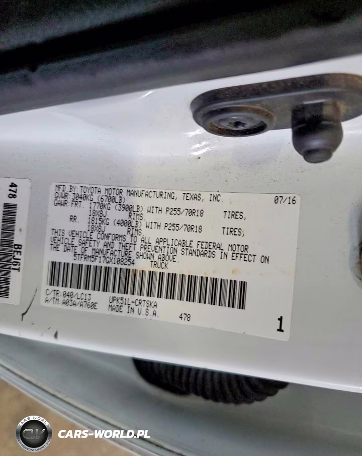 2016 Toyota Tundra Sr VIN:5TFRM5F17GX108254 - 12