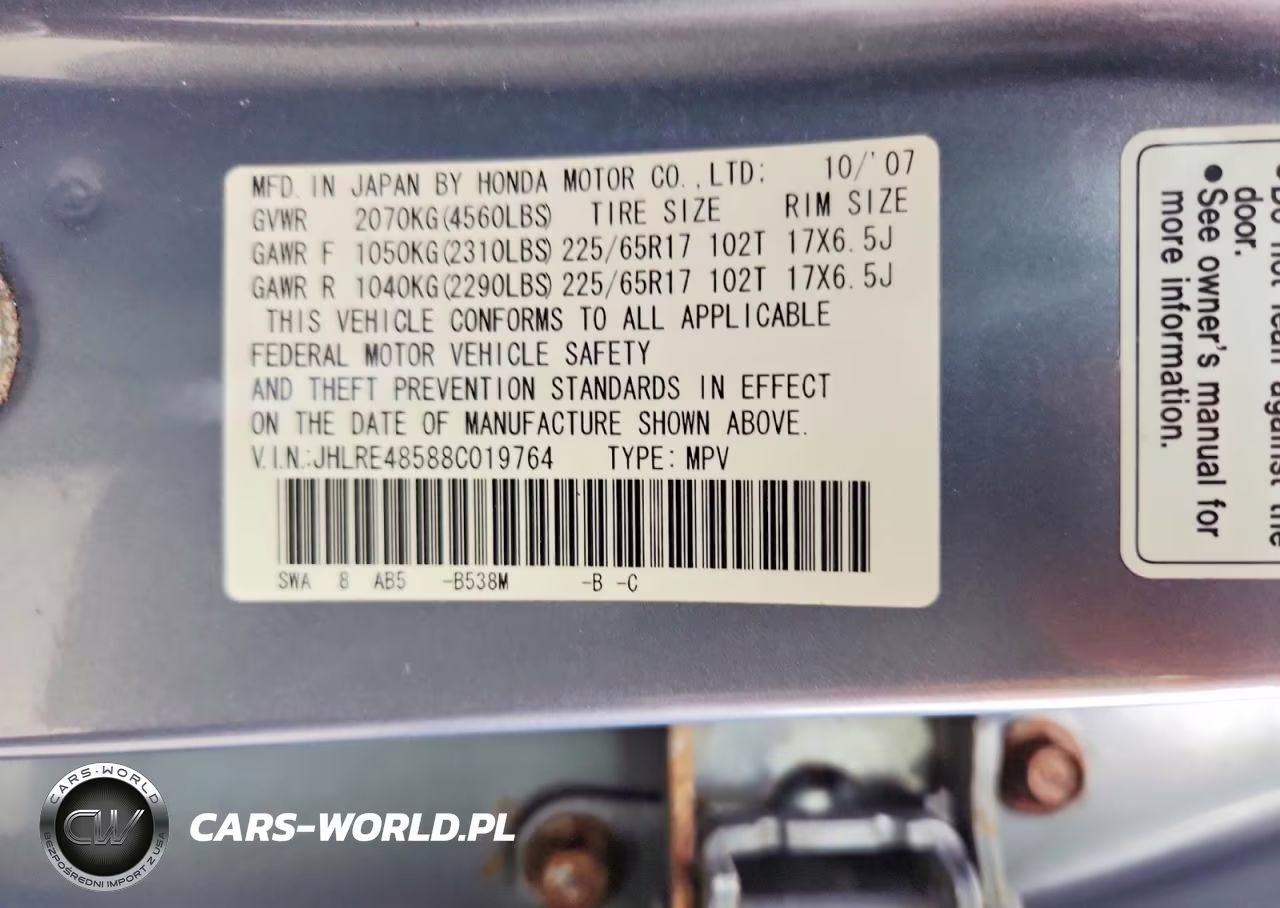 2008 Honda Cr-V Ex VIN:JHLRE48588C019764 - 13