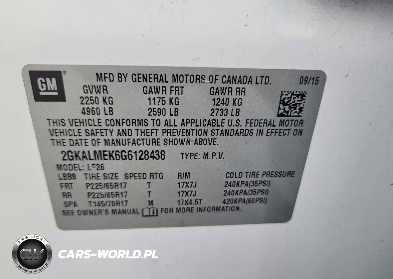 2016 GMC Terrain Sle VIN:2GKALMEK6G6128438 - 13