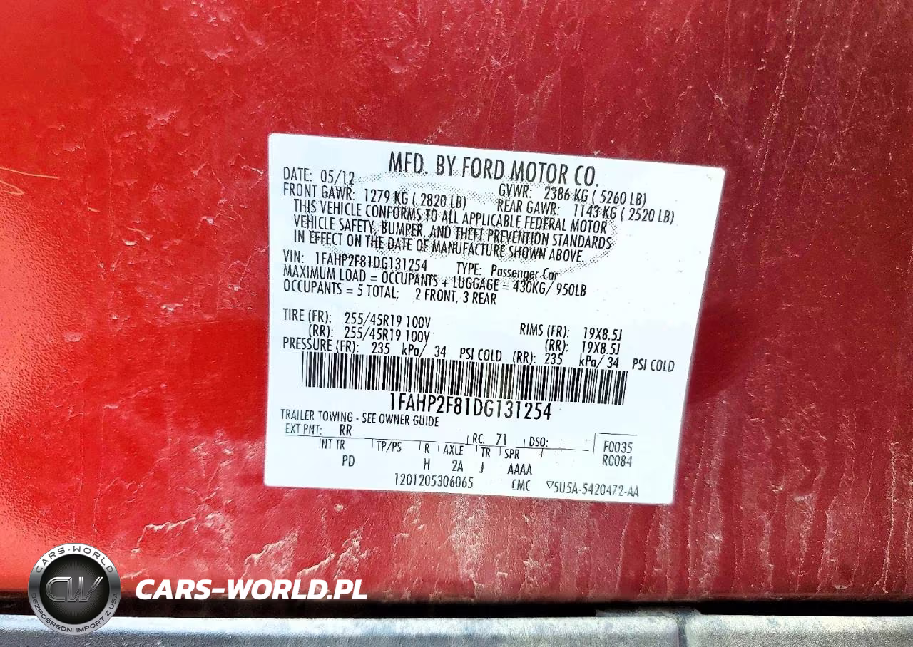 2013 Ford Taurus Limited VIN:1FAHP2F81DG131254 - 12