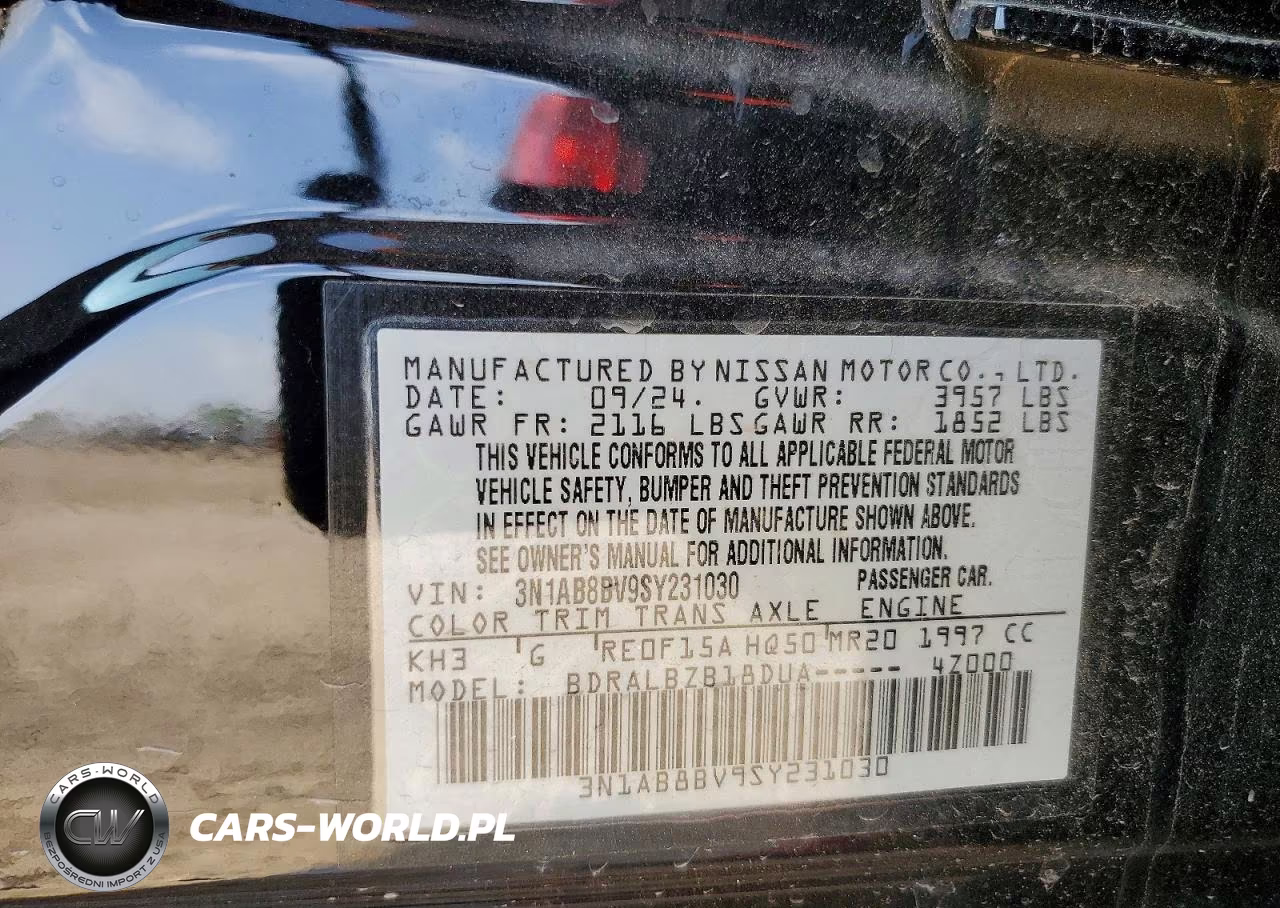 2025 Nissan Sentra S VIN:3N1AB8BV9SY231030 - 12