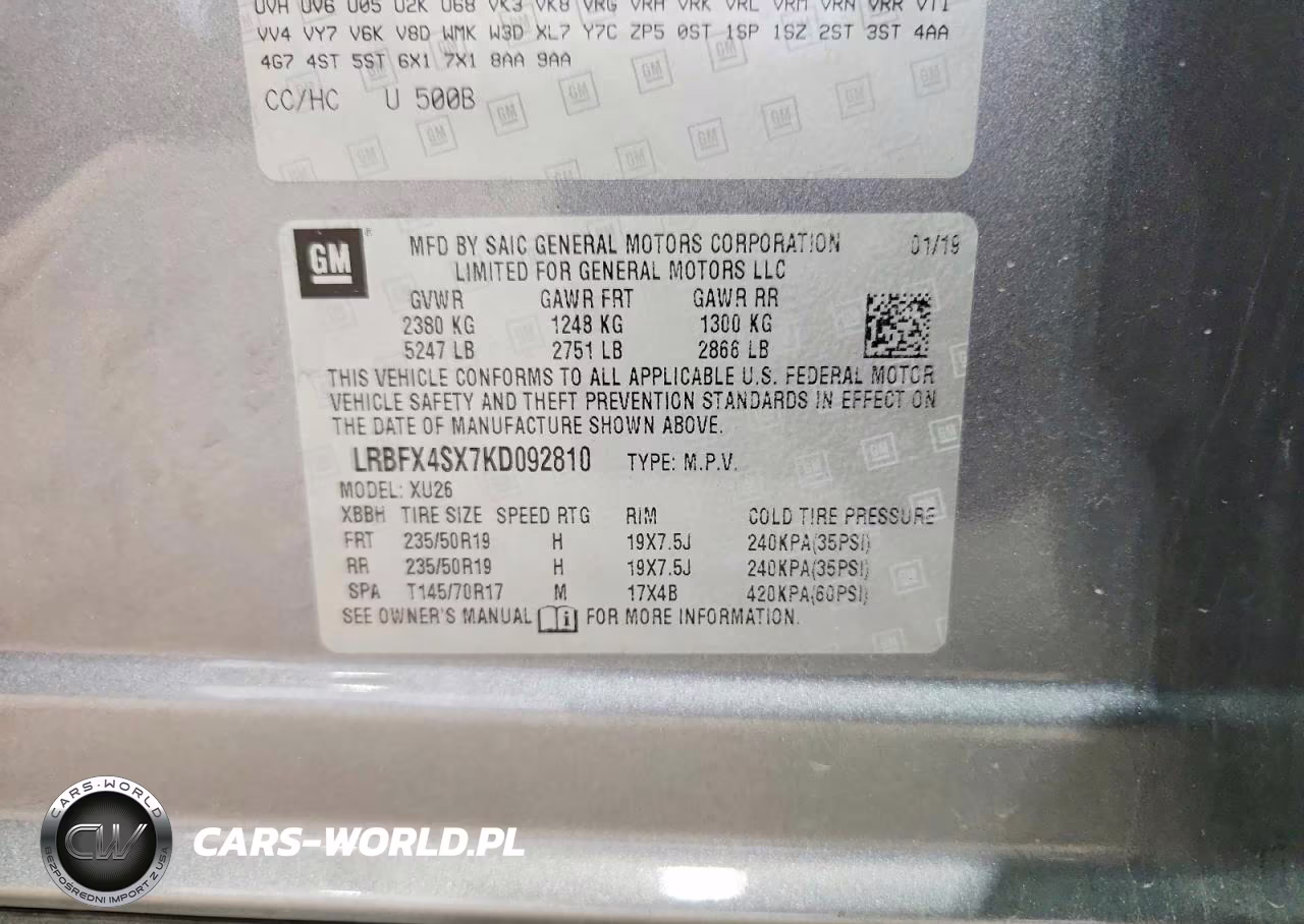 2019 Buick Envision Premium Ii VIN:LRBFX4SX7KD092810 - 12