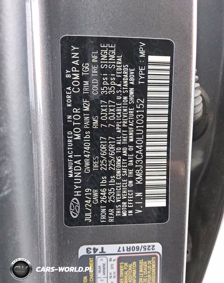 2020 Hyundai Tucson Value VIN:KM8J3CA40LU103152 - 13