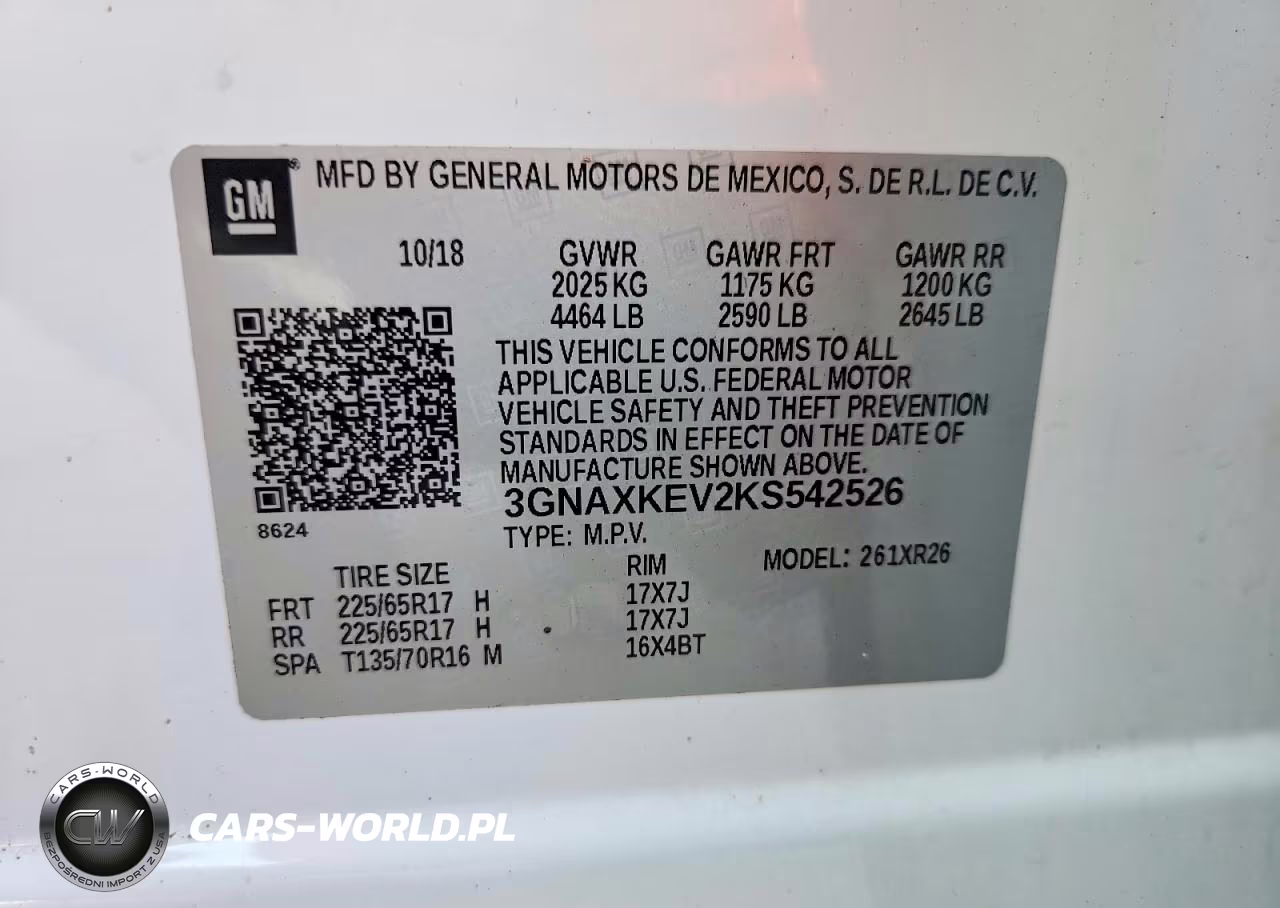 2019 Chevrolet Equinox Lt VIN:3GNAXKEV2KS542526 - 13