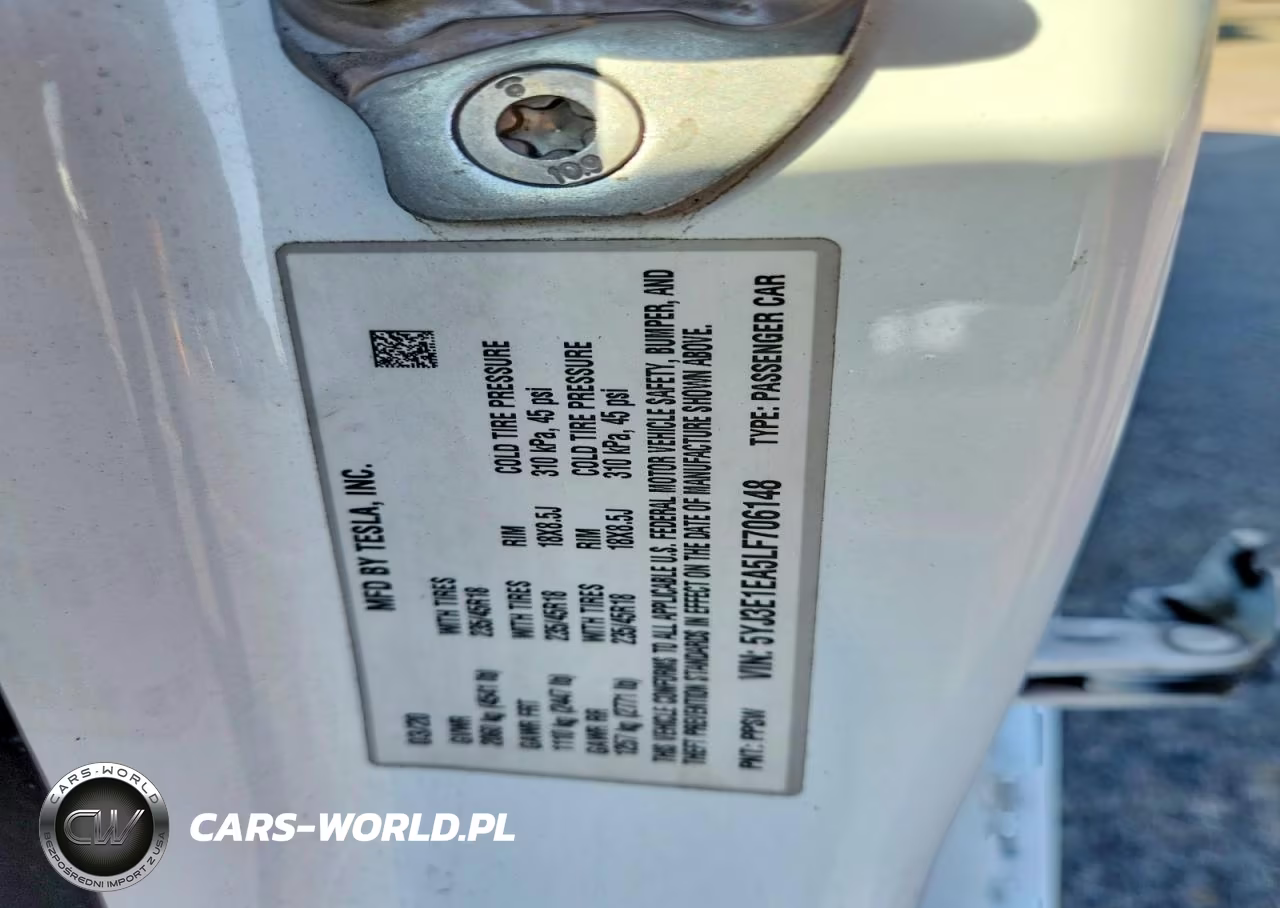 2020 Tesla Model 3 VIN:5YJ3E1EA5LF706148 - 13