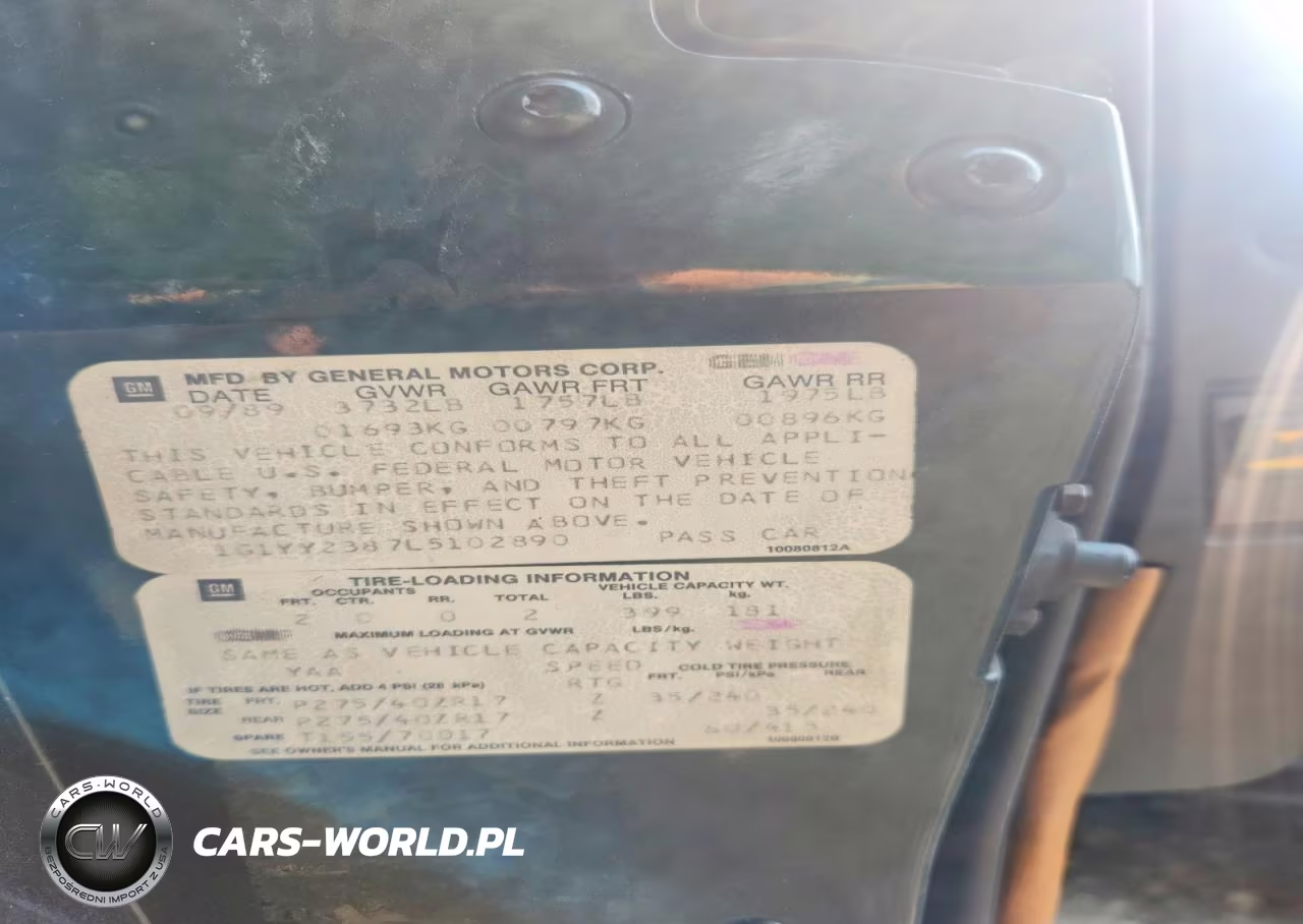 1990 Chevrolet Corvette VIN:1G1YY2387L5102890 - 12