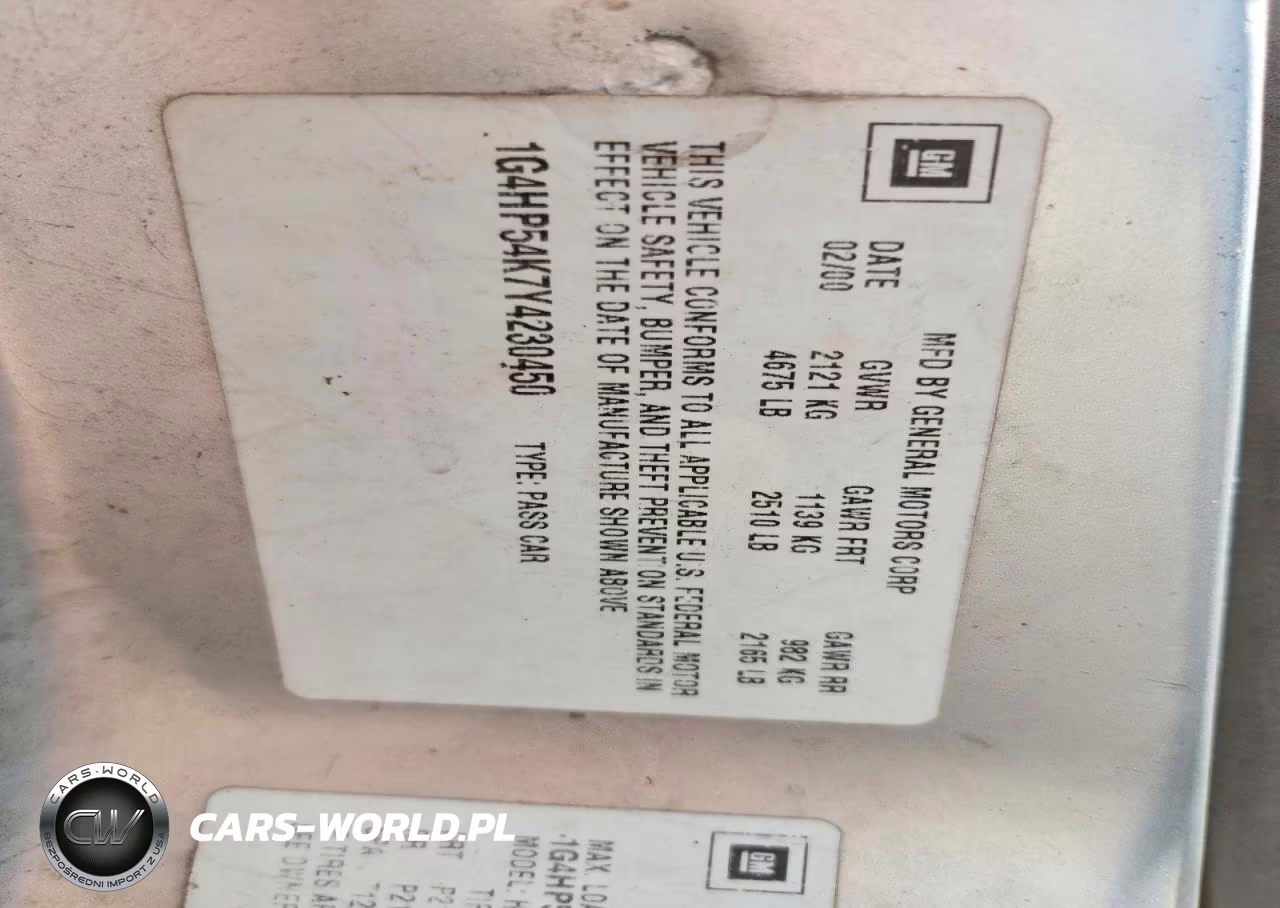 2000 Buick Lesabre Custom VIN:1G4HP54K7Y4230450 - 12