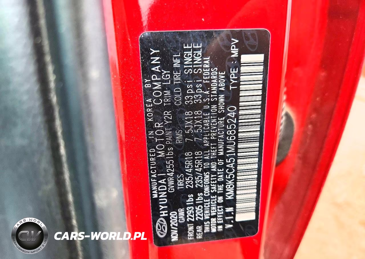 2021 Hyundai Kona Ultimate VIN:KM8K5CA51MU685240 - 12