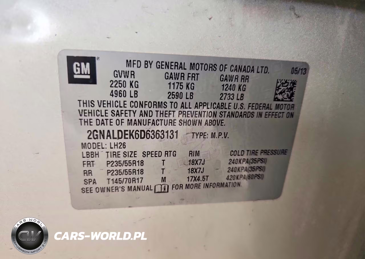 2013 Chevrolet Equinox Lt VIN:2GNALDEK6D6363131 - 14