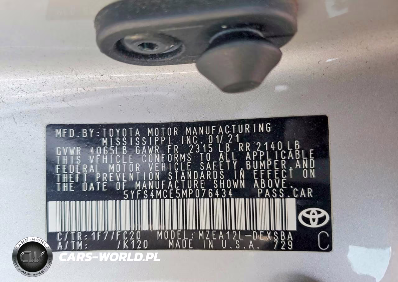2021 Toyota Corolla Se VIN:5YFS4MCE5MP076434 - 12