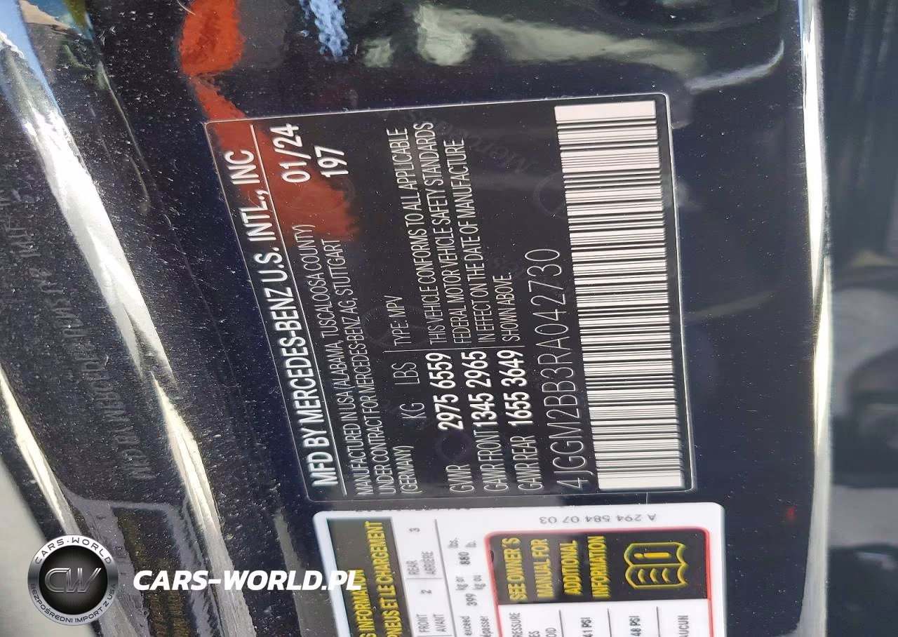 2024 Mercedes-Benz Eqe Suv 350+ VIN:4JGGM2BB3RA042730 - 12