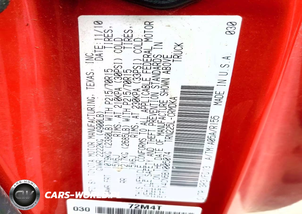 2011 Toyota Tacoma Access Cab VIN:5TFTX4CN6BX005074 - 12