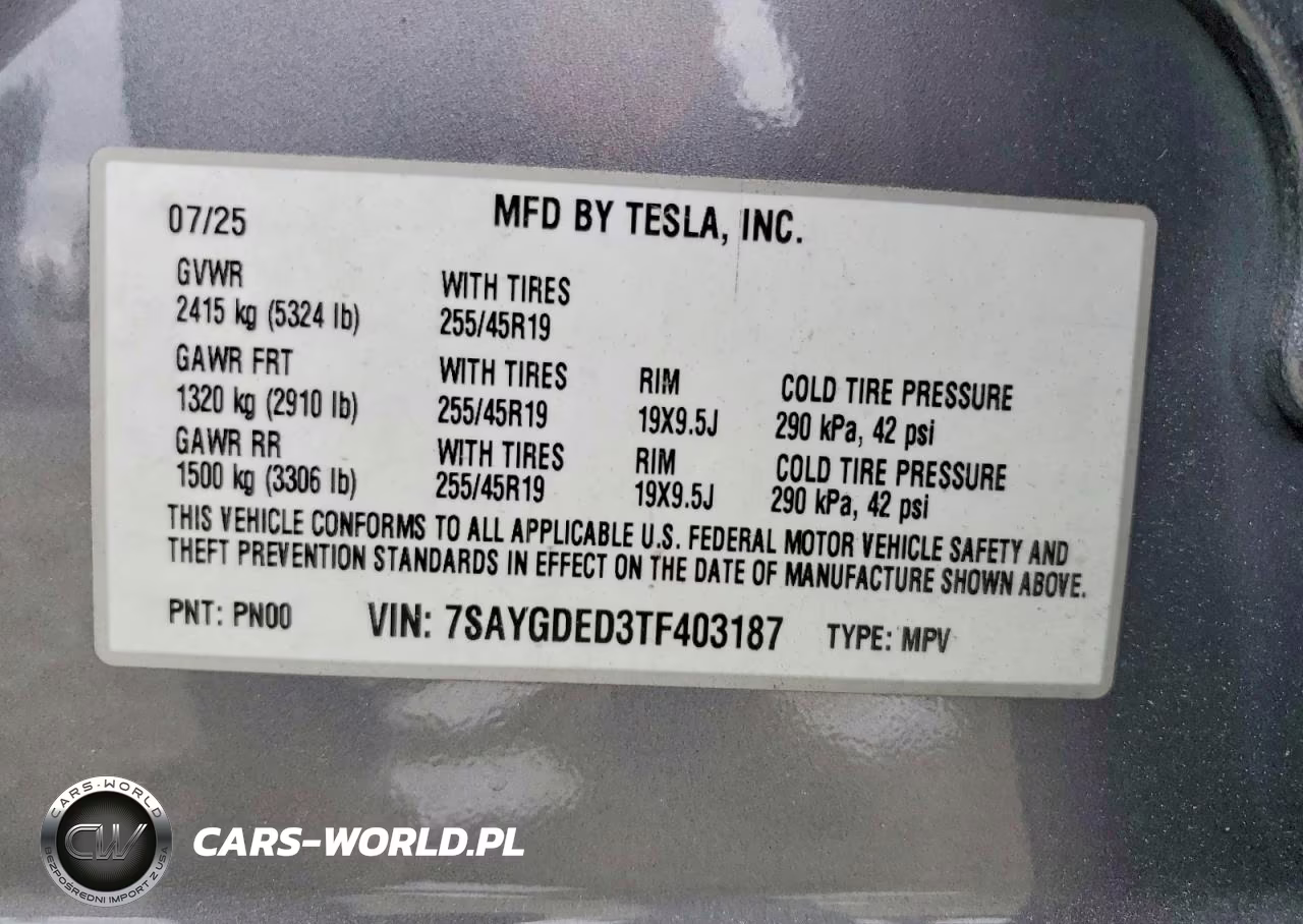2026 Tesla Model Y VIN:7SAYGDED3TF403187 - 13