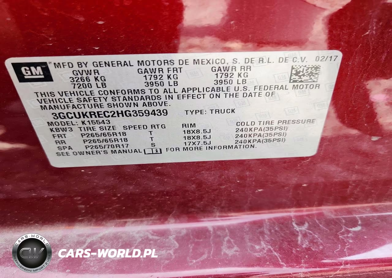 2017 Chevrolet Silverado K1500 Lt VIN:3GCUKREC2HG359439 - 12