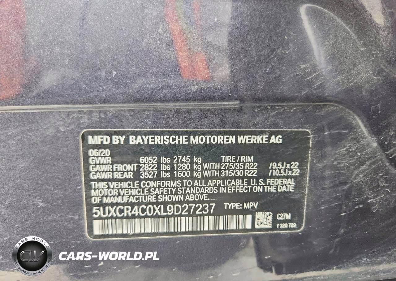 2020 BMW X5 Sdrive 40I VIN:5UXCR4C0XL9D27237 - 14